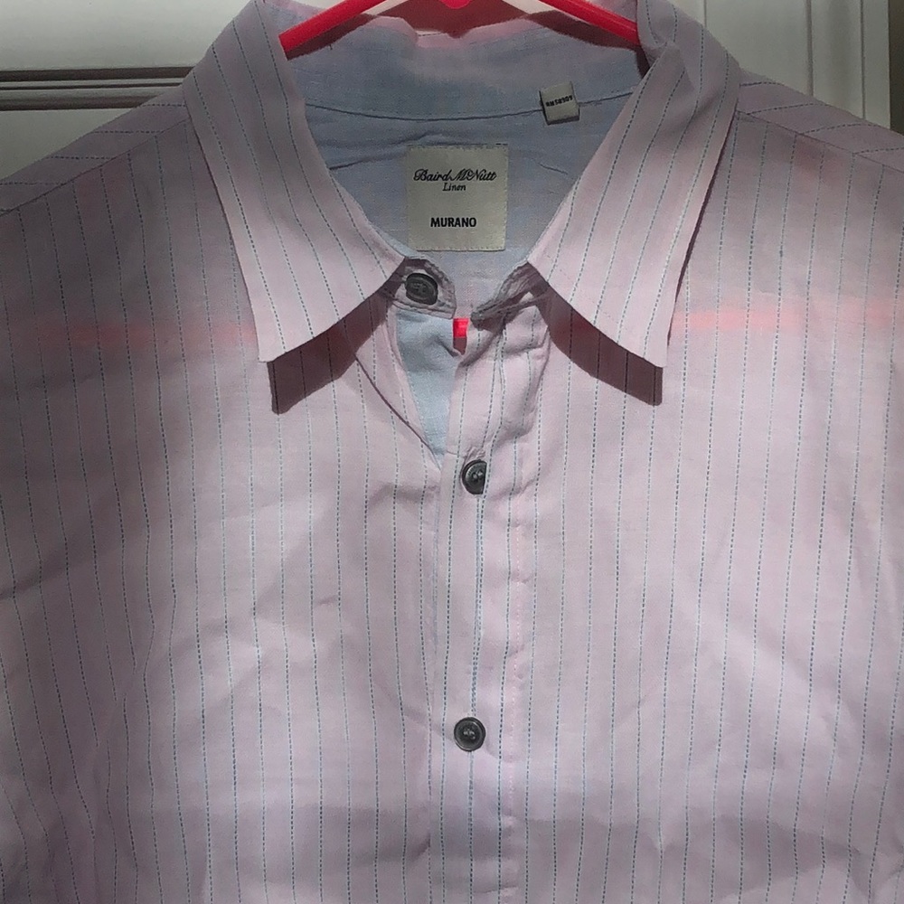 Baird McNutt linen Murano men’s dress shirt